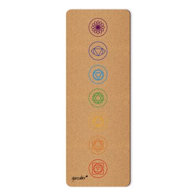 Cork yoga mat 7 Chakras Color