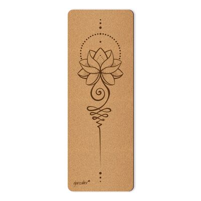 Tapis de yoga en liège Premium largeur confort Lotus