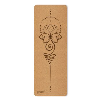 Tapis de yoga en liège Premium largeur confort Lotus