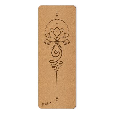 Premium Kork Yogamatte Lotus Komfortbreite