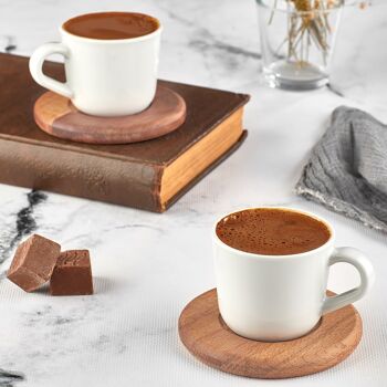 Compra Tazas de café / espresso con base de madera - juego para 6