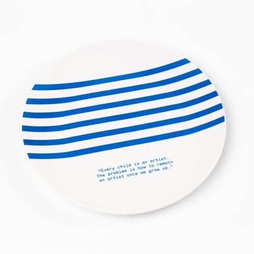 Stripes Plate. Artist Quotes Collection