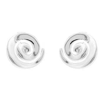 Boîte de présentation de boucles d'oreilles à clous simplement en argent Catherine Wheel 1