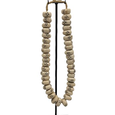 Kenya Beads - white beads necklace (47.5)
