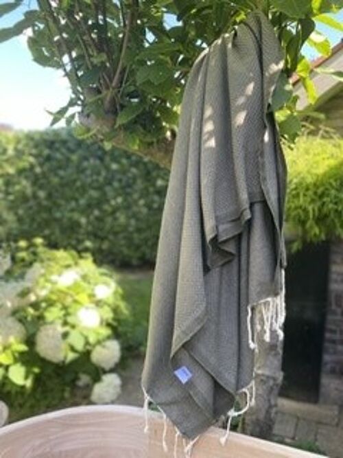 Hammam towel Honeycomb - Moss Green - 100x200cm