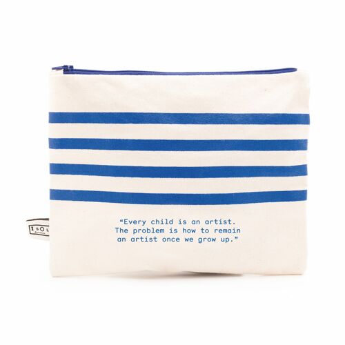 Stripes Carryall Organic cotton. Artist Quotes Collection
