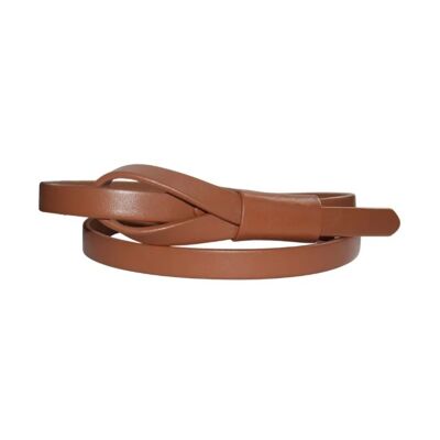 Ceinture avec pochon - COGNAC-110cm