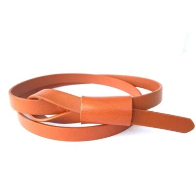 Belt with pouch - ORANGE CORAIL-110cm