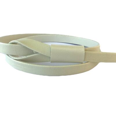 Belt with pouch - ECRU WHITE-120cm