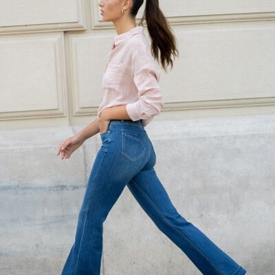 Jeans a zampa vintage con fondo DENIM