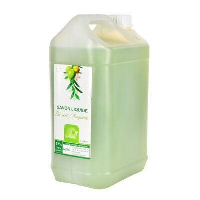 jabón de té verde de bergamota 5l Bio, DE 3 a 7 ingredientes MAX