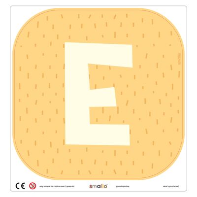 Choose your letter in Yellow with Sparks - E