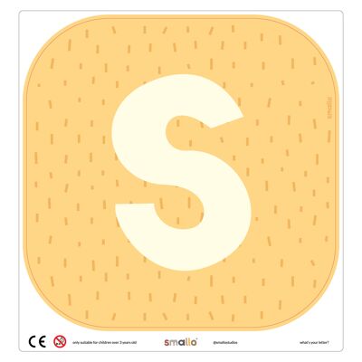 Choose your letter in Yellow with Sparks - S