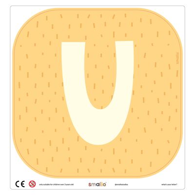 Choose your letter in Yellow with Sparks - U