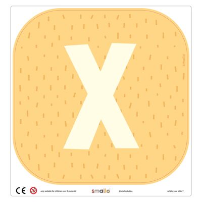Choose your letter in Yellow with Sparks - X