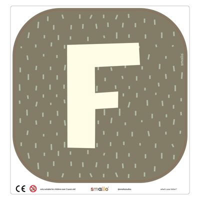 Choose your letter in Olive Green with Sparks - F