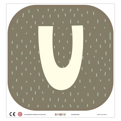 Choose your letter in Olive Green with Sparks - U