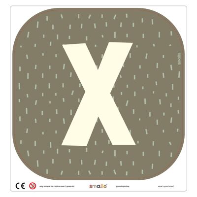 Choose your letter in Olive Green with Sparks - X