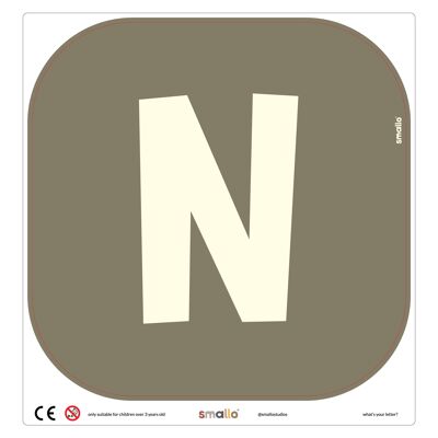 Choose your letter in Olive Green - N