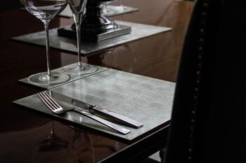 Set de Table Feuille d'Argent Taupe 2