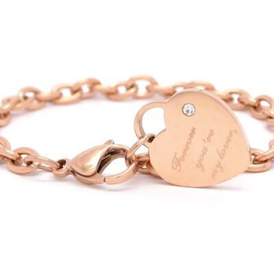 Rose Gold Forever You're My Lover Bracelet