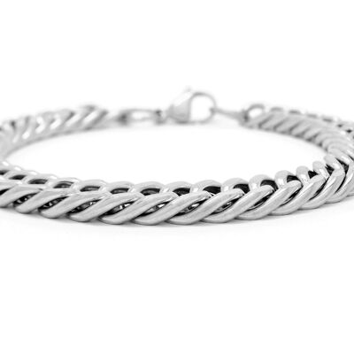 Stainless Steel Double Curb Link Chain Bracelet