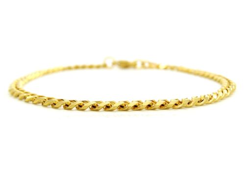 Yellow Gold Thin Chain Anklet