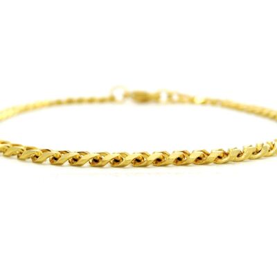 Bracelet de cheville chaîne fine en or jaune