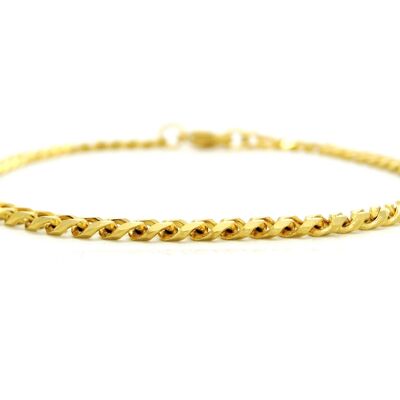 Yellow Gold Thin Chain Anklet