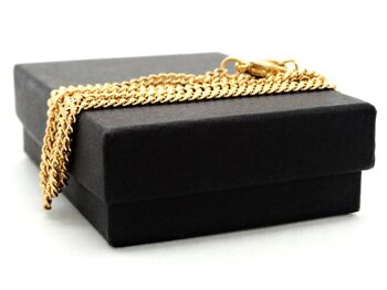 Bracelet de cheville chaîne fine en or jaune 5
