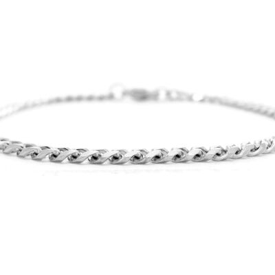 Cavigliera a catena sottile in argento sterling