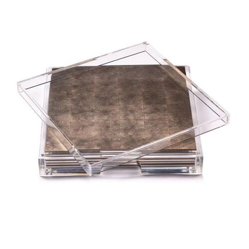 Placebox Clear Silver Leaf Taupe