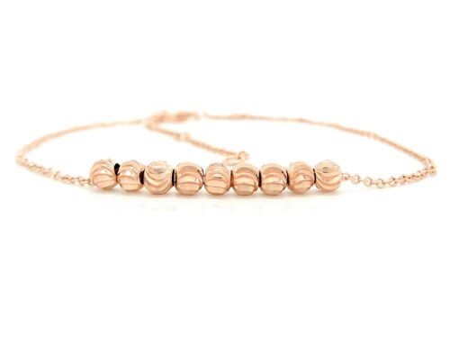 Rose Gold Bead Chain Anklet