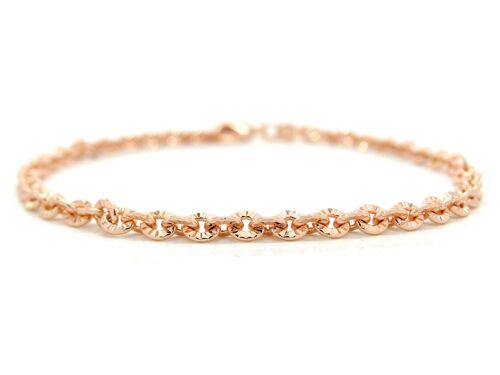 Fancy Rose Gold Chain Bracelet