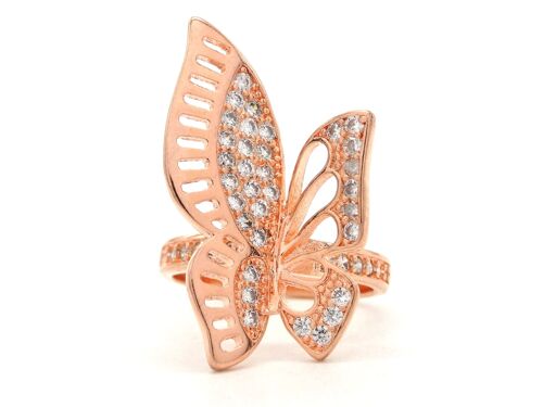 Rose Gold Butterfly Wings Ring