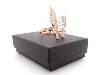 Bague Ailes de Papillon en Or Rose 6