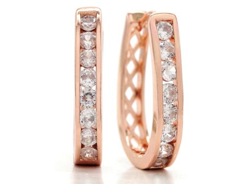 Rose Gold Clear Big Hoop Earrings