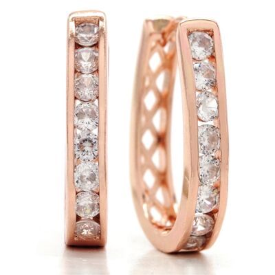 Rose Gold Clear Big Hoop Earrings