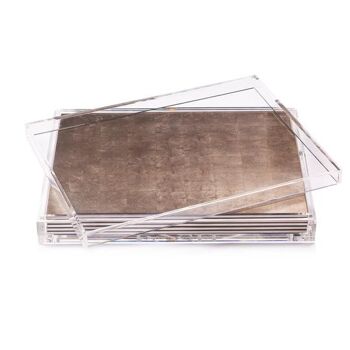 Servebox Clear Silver Leaf Chic Matte Taupe 1