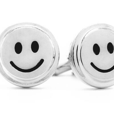 Sterling Silver Smiley Face Cufflinks