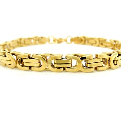 Bracelet chaîne fantaisie en or jaune
