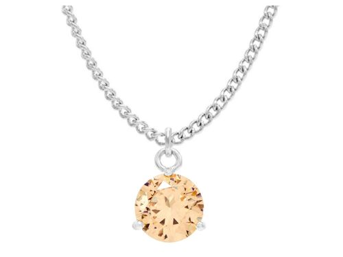 Champagne Gem White Gold Necklace