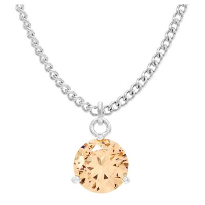 Champagne Gem White Gold Necklace