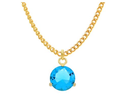 Blue Gem Gold Necklace
