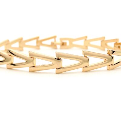 Yellow Gold Triangle Link Bracelet