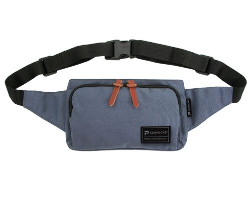 Pochette "banane" bleue