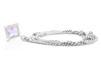 Collier Or Blanc Princesse Gemme Violette 3