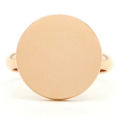 Rose Gold Plain Signet Ring