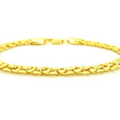 Bracelet chaîne entrelacée en or jaune