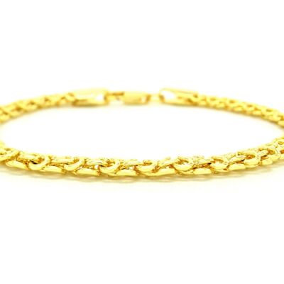 Yellow Gold Interweaving Chain Bracelet